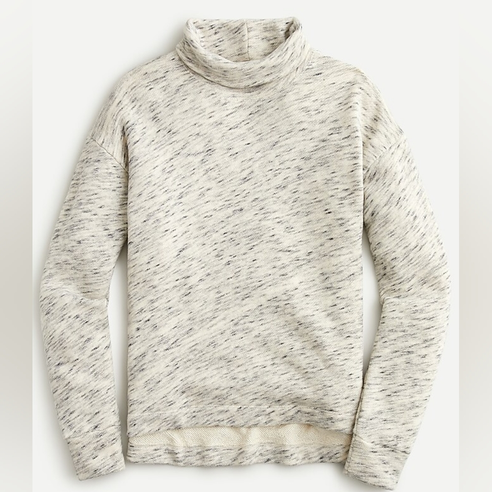 J. Crew Vintage Fleece Cotton Terry Turtleneck Sweater - Women's Size Medium